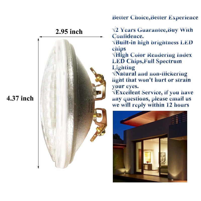 Taysing LED PAR36 Bulb 9W 5000K Eq to 60W Halogen 10-30V Waterproof IP68 Flood Landscape Light Bulbs Led Tractor Lights for Landscape Well Light Off-Road Vehicles Tractor RV Vehicles(Daylight White 1 Pack) - Image 3
